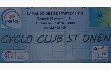 La Rando des 3 Départements 2025 26 Avril 13h00 27 Avril 8h00