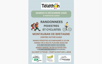 Rando Téléthon à Montauban de Bretagne