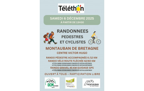 Rando Téléthon à Montauban de Bretagne